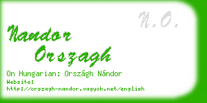 nandor orszagh business card